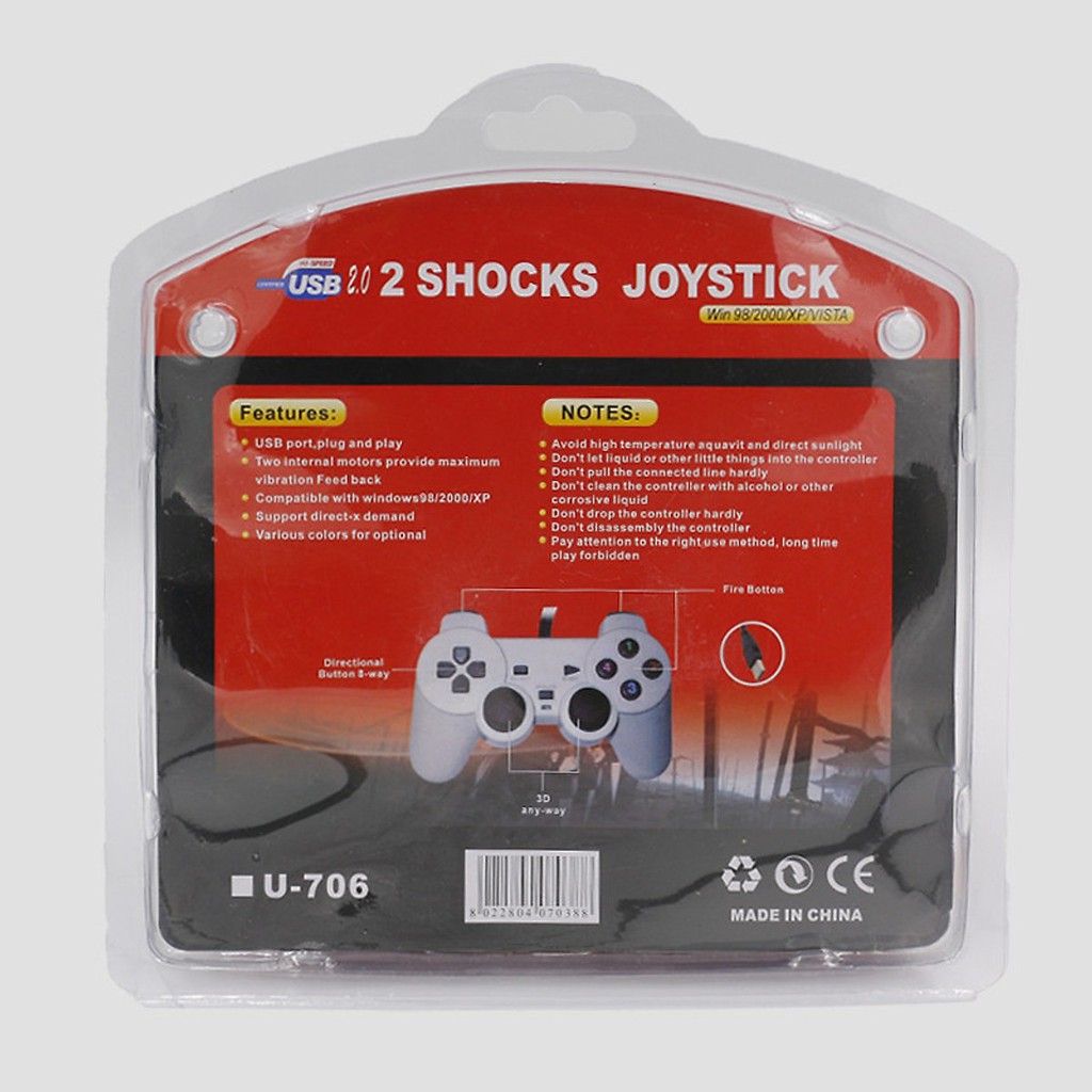 Tay Cầm Chơi Game Pc Đầu Usb Có Rung, Joystick.