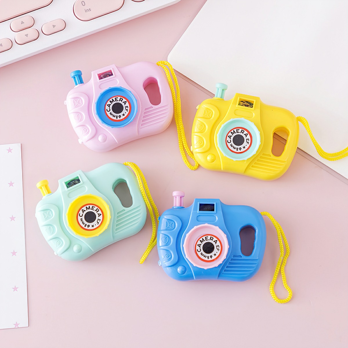 Máy chụp ảnh đồ chơi mini chiếu hình động vật vui nhộn cho bé - LAZYL