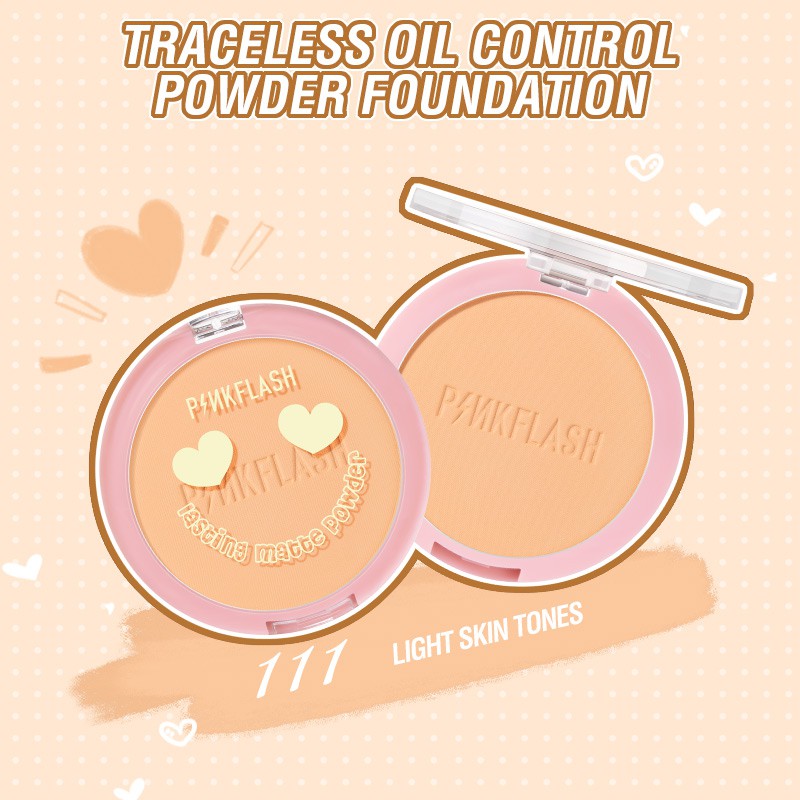 Phấn Phủ Dạng Nén Kiềm Dầu Lâu Trôi 8 Tiếng Phiên Bản Special Pinkflash Lasting Matte Pressed Powder F08