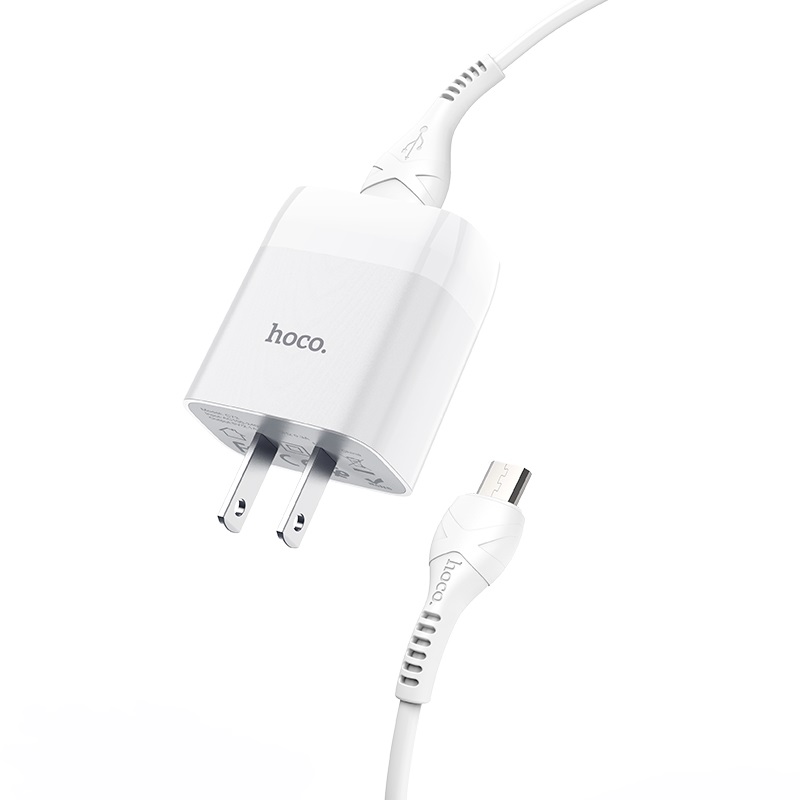 Bộ sạc cáp Hoco C72 cổng USB 2.1A đầu Lightning, Micro, Type-C dây dài 1m
