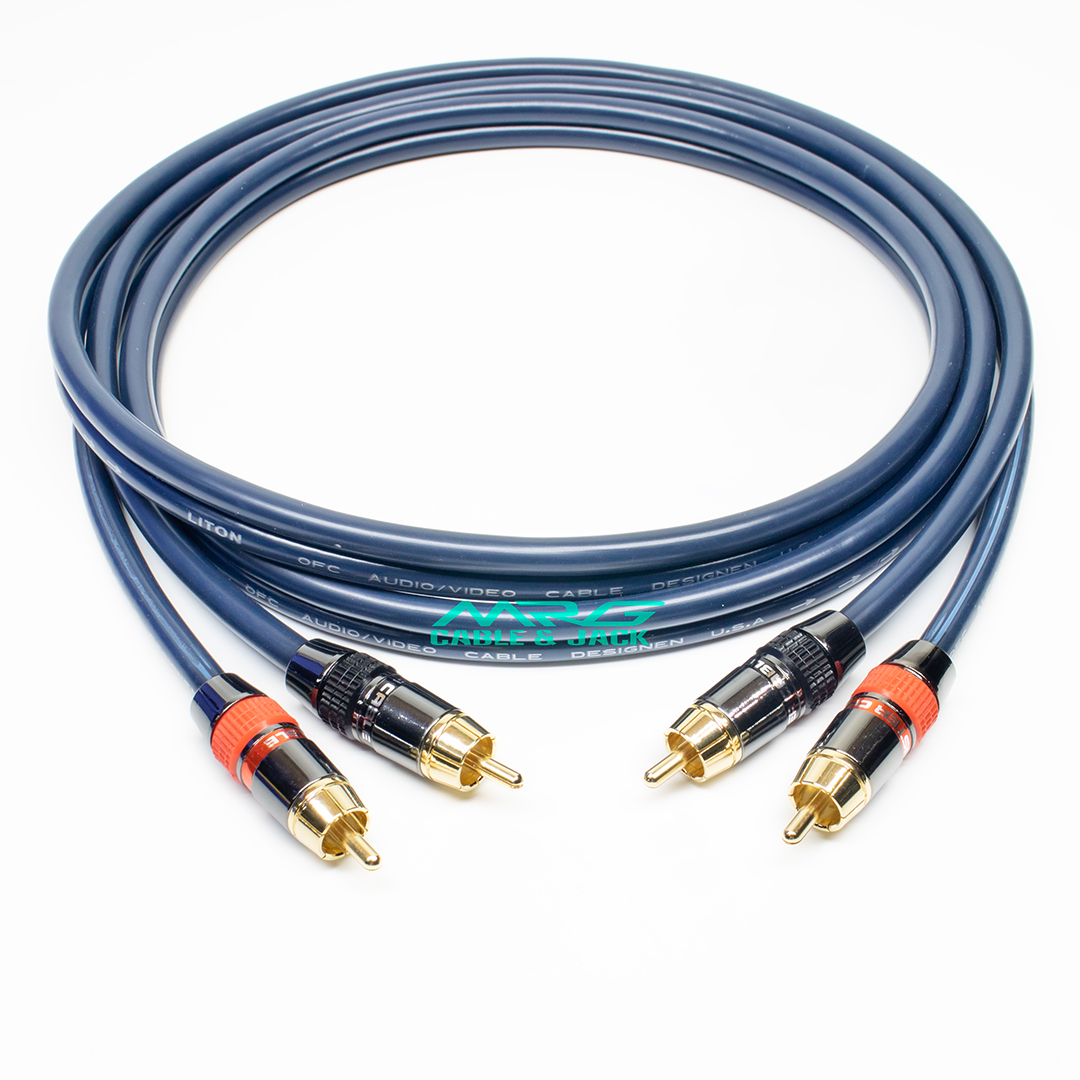Cặp dây jack rca, dài 0.8m-1.5m-3m-5m-8m-10m | dây av 4 đầu, dây hoa sen, dây bông sen.