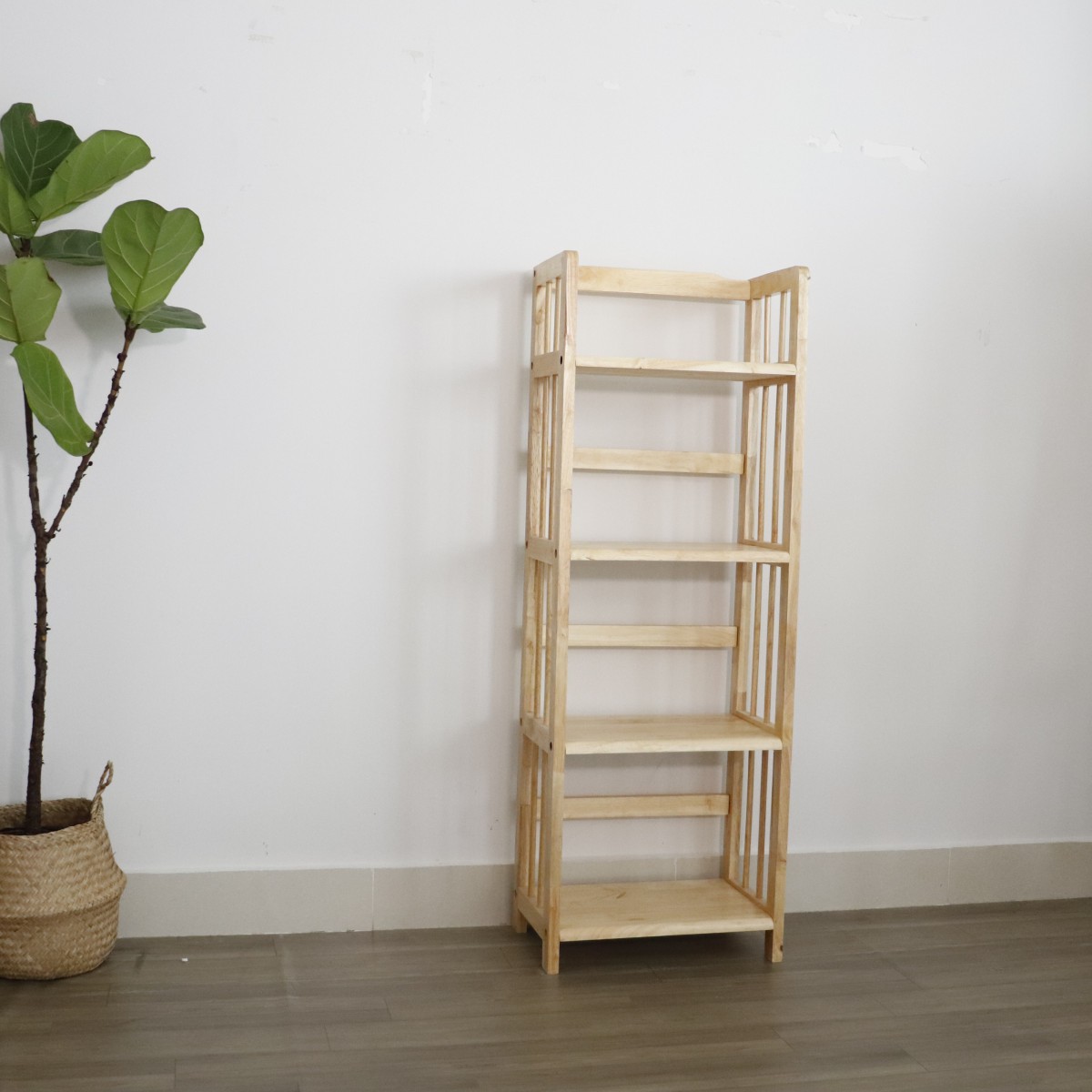 Kệ Sách 4 Tầng Dài 65 cm Gỗ Cao Su