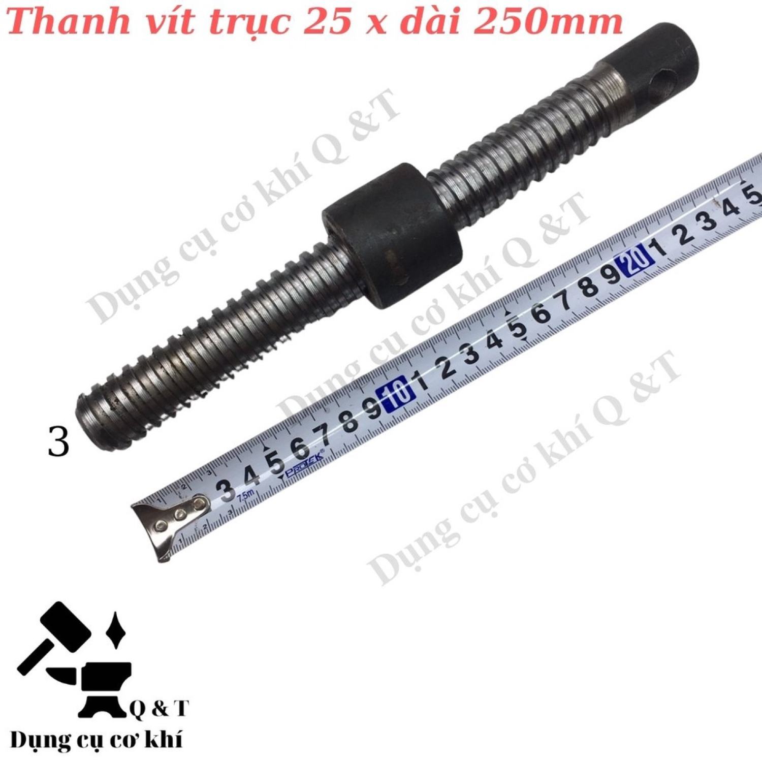 Vít me trục 25mm dài 250mm và 300mm ( có 1 đai ốc đi kèm )