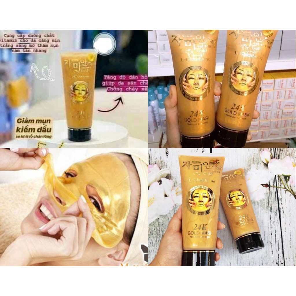 [ 10 miếng ] Mặt nạ lụa 24k goldzan