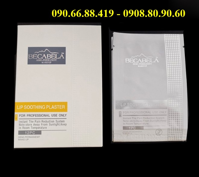 [HCM]Hộp 12 miếng - Tê dán ủ môi Becabela phun xăm của Đức
