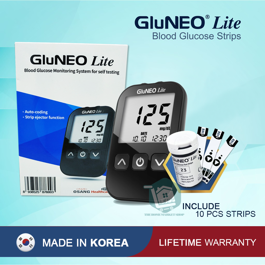 Que thử đường huyết Gluneo Lite - 50 que，50 kim