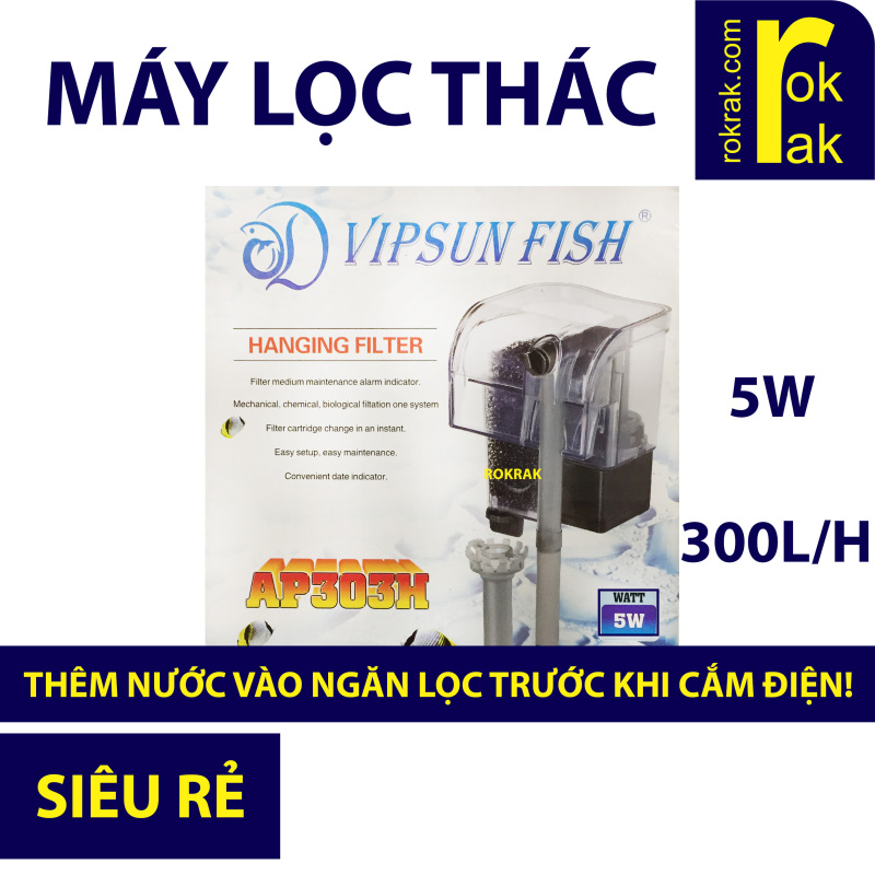 Máy lọc nước hồ cá mini Lọc Thác Vipsun 303H 5W 303