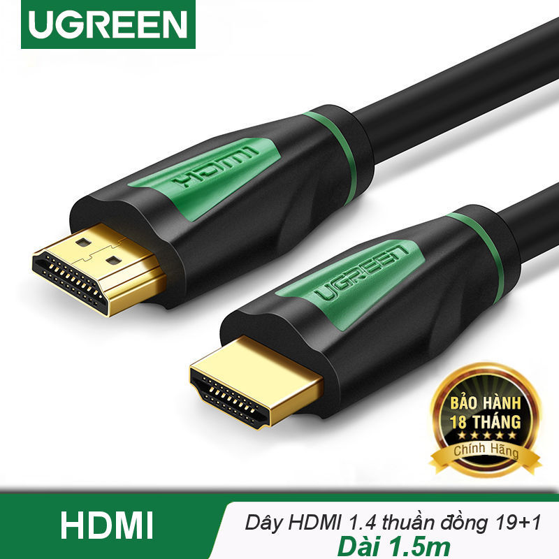 Bảng giá Dây HDMI 1.4 thuần đồng khử Oxy hóa, dài 1-5M UGREEN HD116 - Hãng phân phối chính thức Phong Vũ