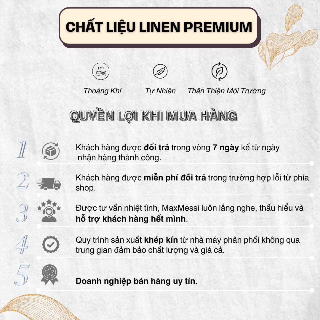 MaxMessi - SUMMER Áo linen cao cấp phối viền