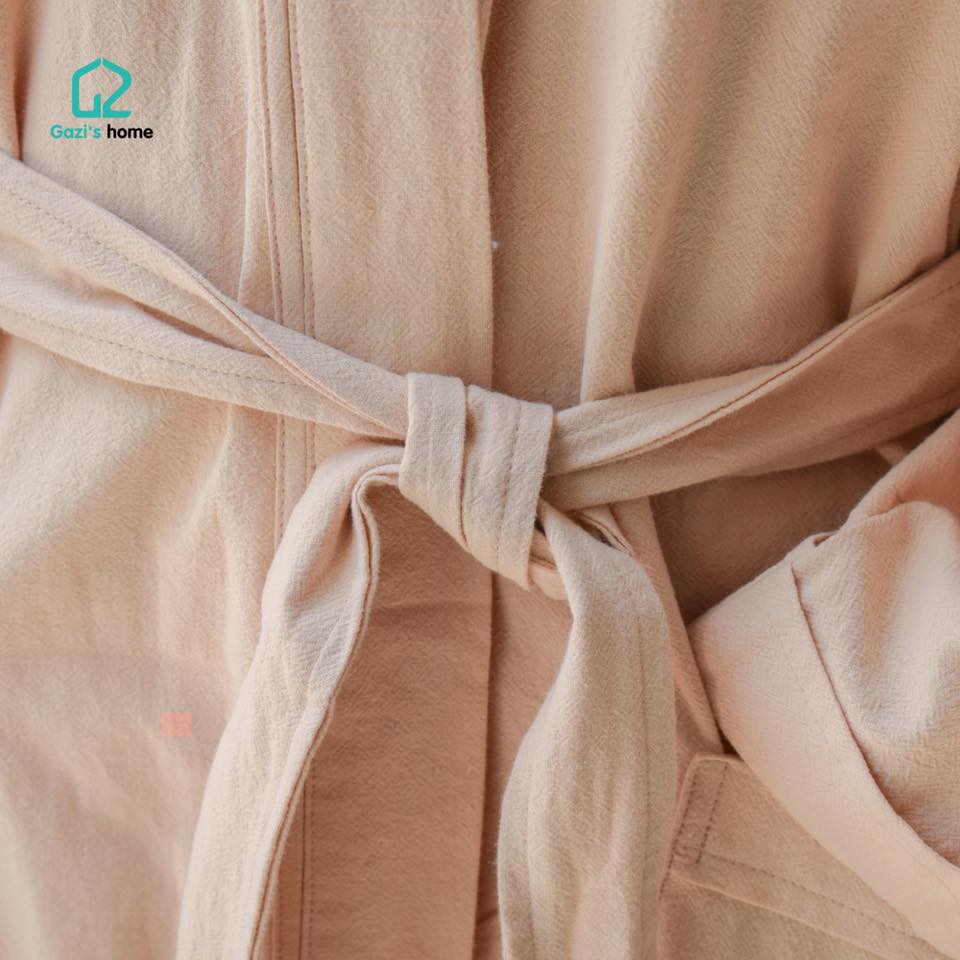 Áo choàng tắm Yukata cotton silk- White