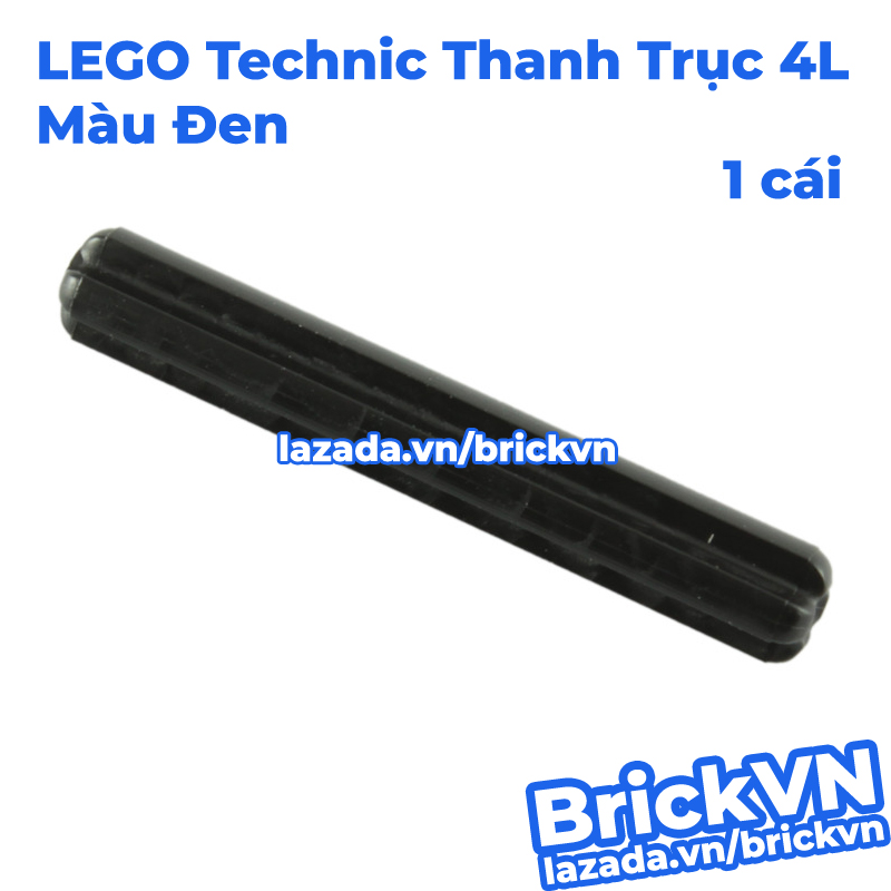 1x New Genuine LEGO Black Technic, Axle 4L ID 370526 3705 (1 Piece - New)