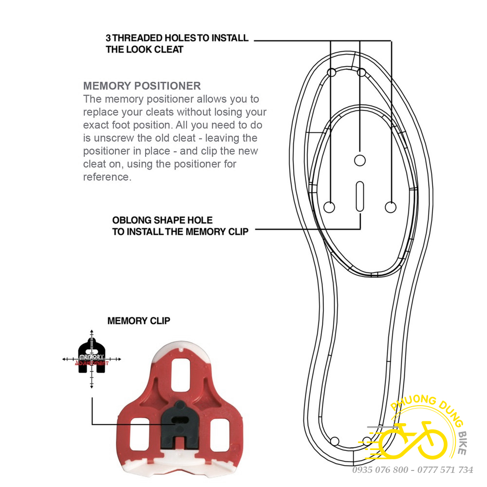 Can cá pedan xe đạp LOOK GRIP (COPYY)