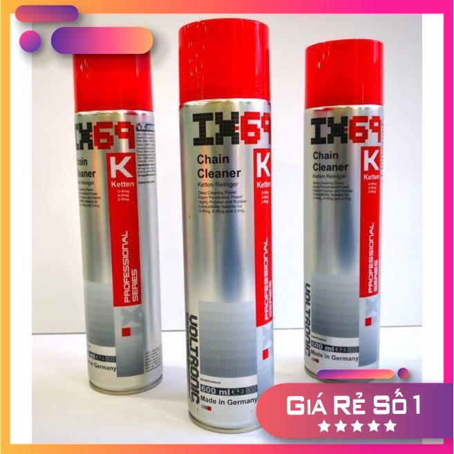 Chai xịt Vệ sinh sên IX69 cực mạnh, chai xịt vệ sinh sên IX 69 600ml chuyện dụng cho biker cao cấp