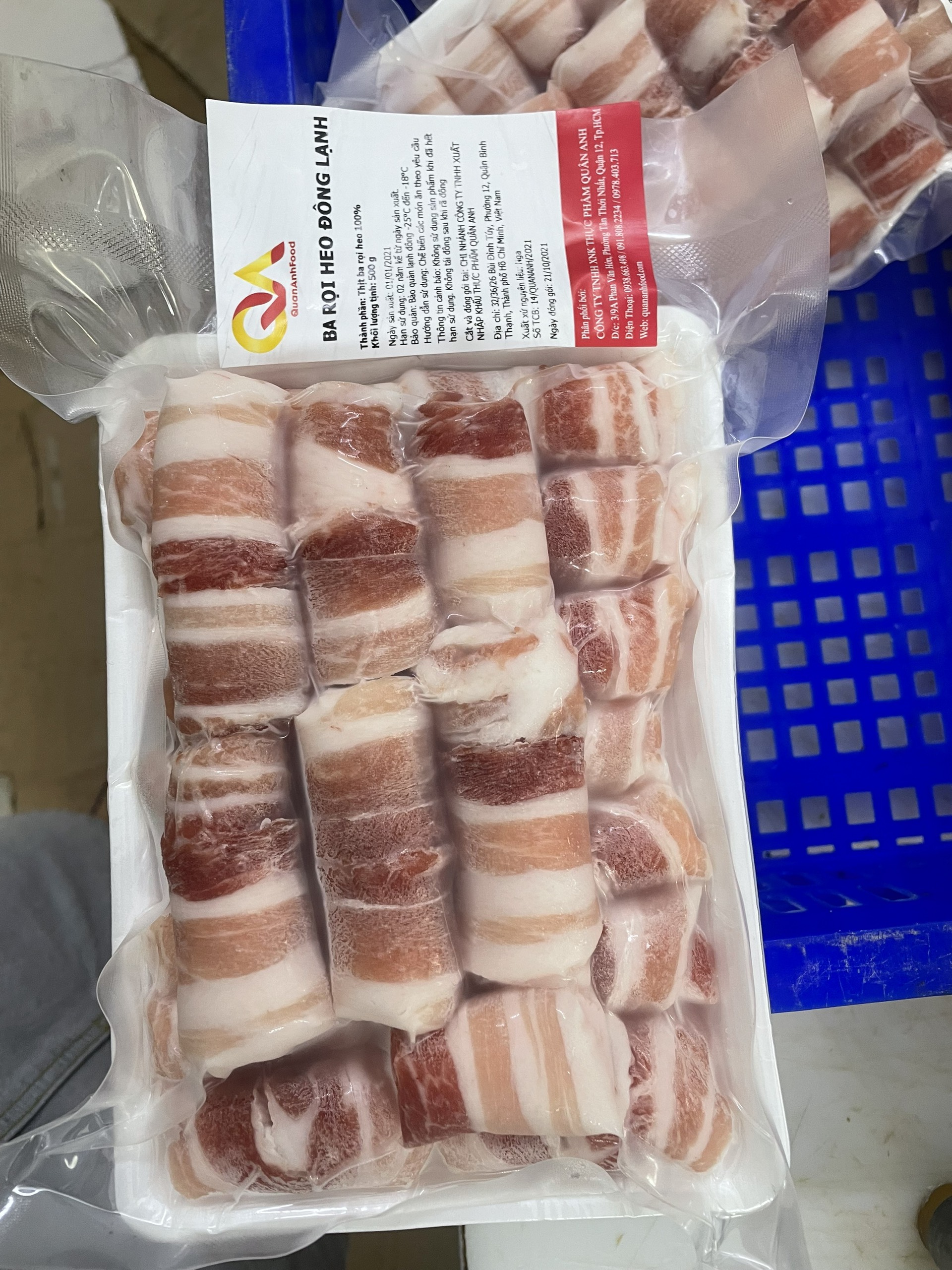[CHỈ GIAO HỎA TỐC HCM] - BA RỌI HEO KHÔNG DA BÀO MỎNG