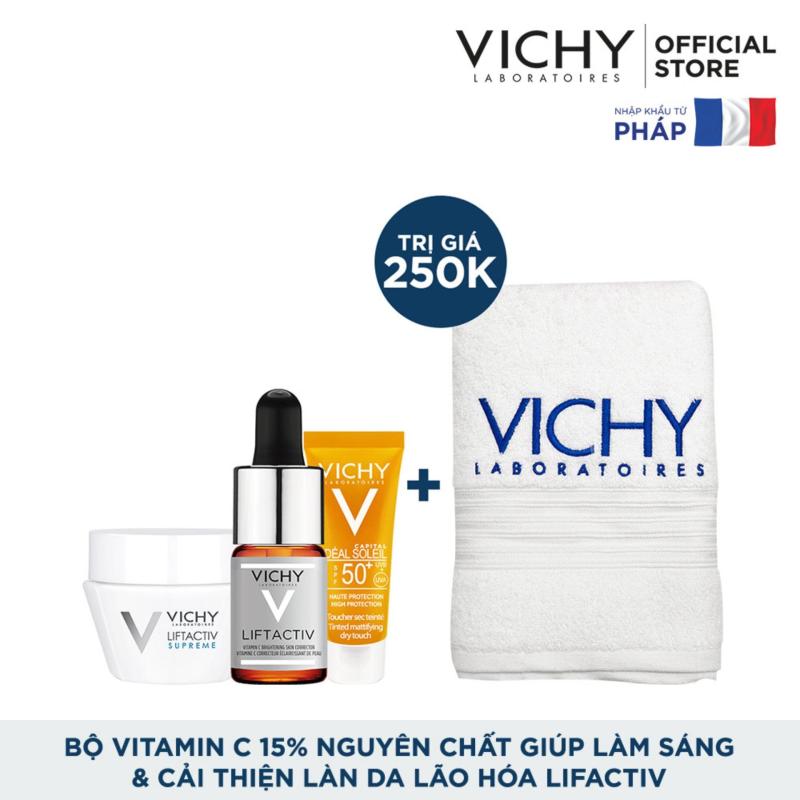 Bộ Dưỡng chất (Serum) 15% Vitamin C nguyên chất giúp làm sáng và cải thiện làn da lão hóa Vichy Lifactiv Vitamin C giá rẻ