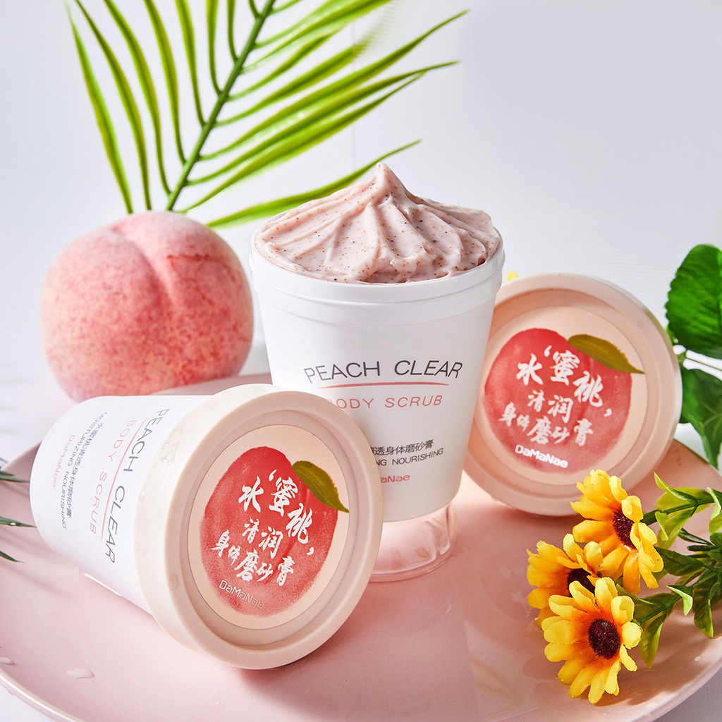 Kem tẩy tế bào chết body HEYXI tinh chất đào 200g tẩy tế bào chết, dưỡng trắng da