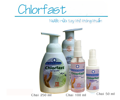 Chai Xịt Rửa Tay Khô Kháng Khuẩn CHLORFAST 100ml