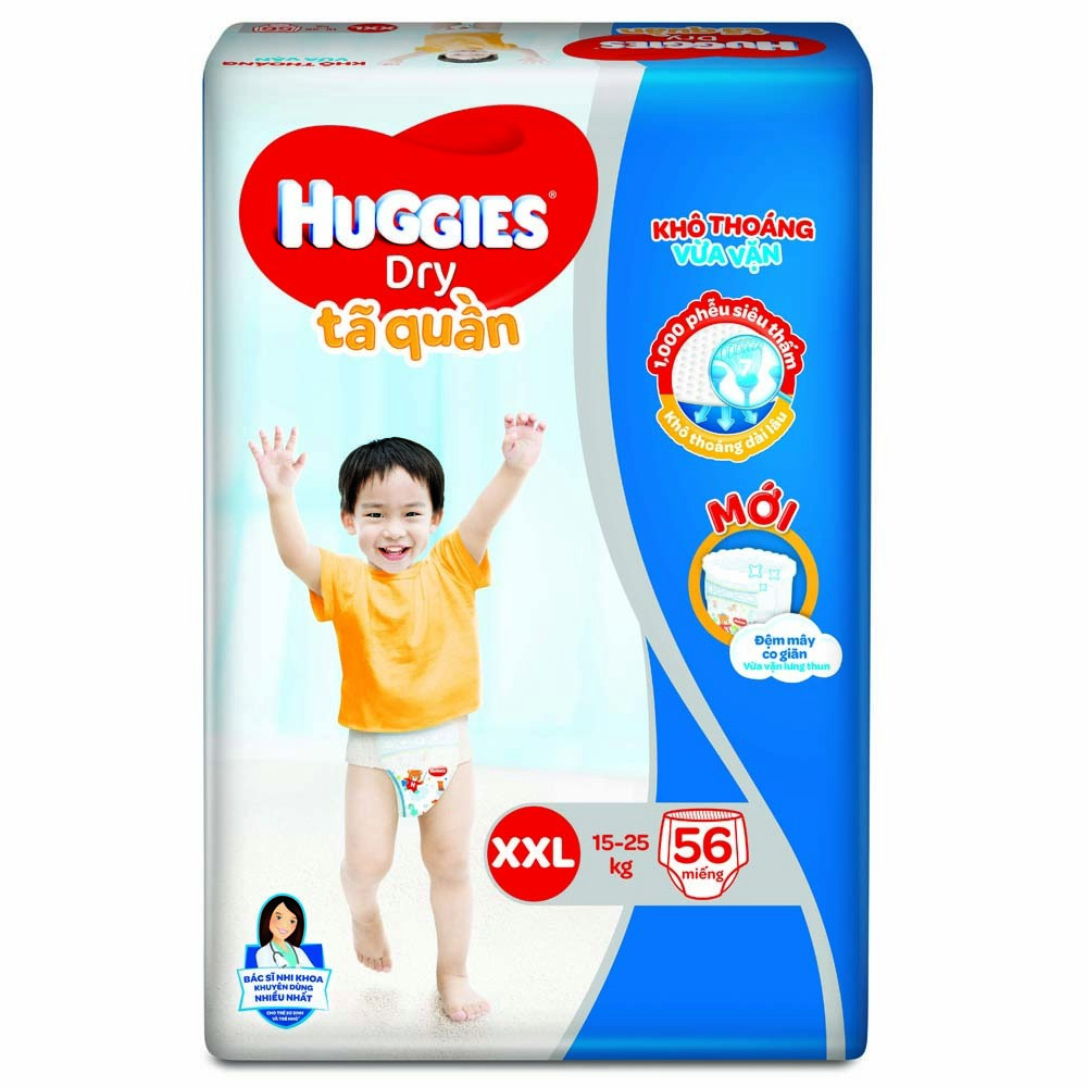 TÃ DÁN HUGGIES XXL 56 miếng (15-25kg)