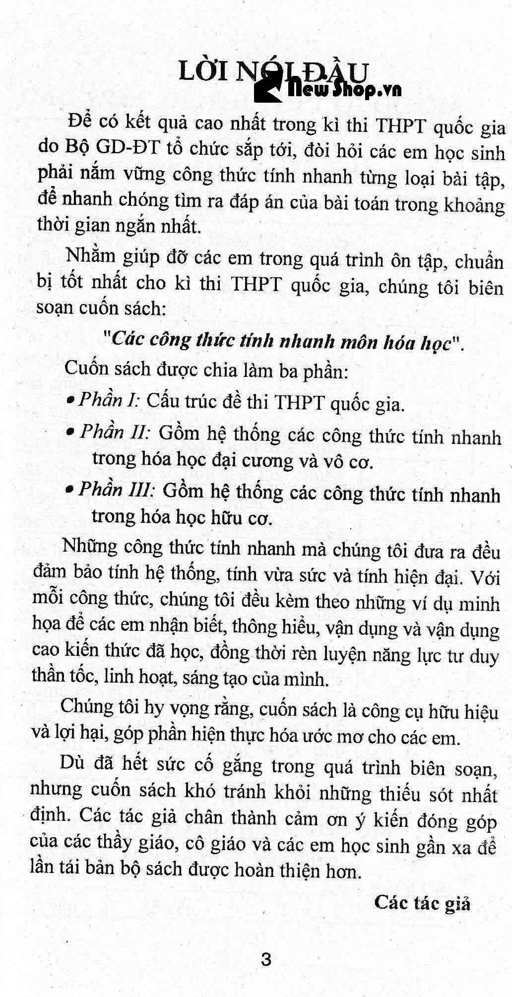 Các Công Thức Tính Nhanh môn Hóa Học