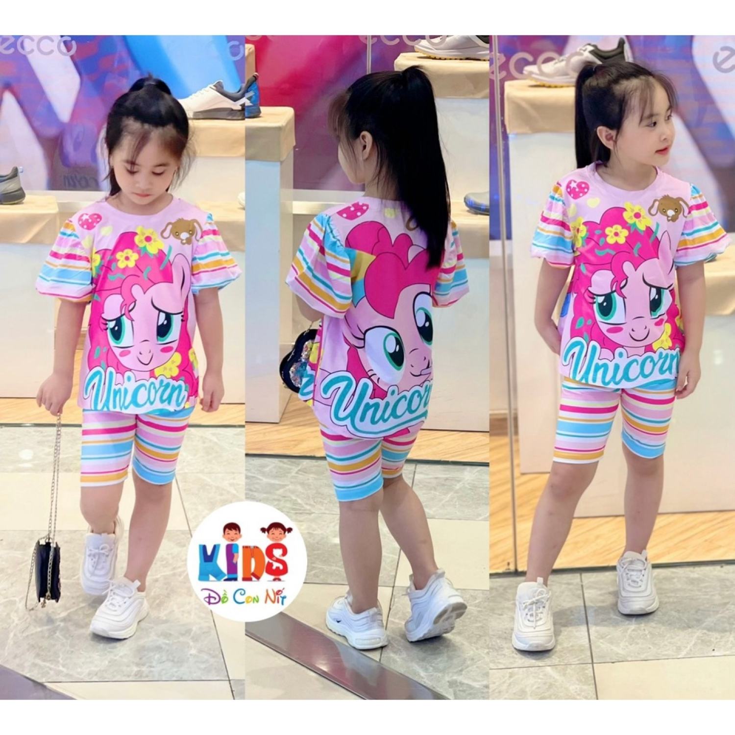 [10-21 KÝ] BỘ THUN LẠNH 3D BÉ GÁI - ĐỒ BỘ TRẺ EM