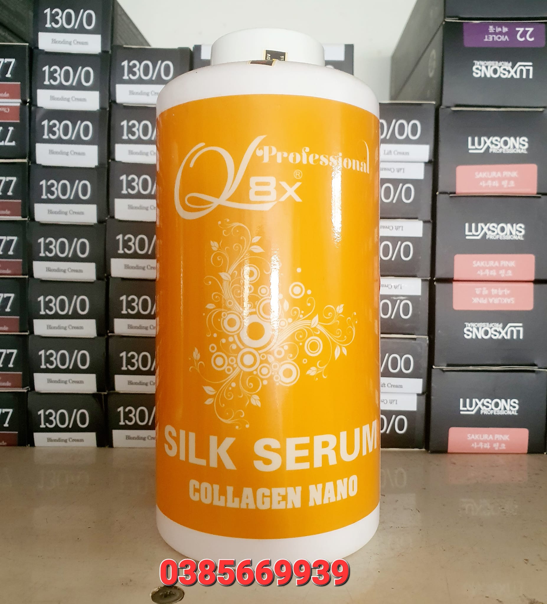 Phục hồi phủ lụa Collagen Nano Silk Serum siêu mềm mượt tóc bóngg tóc 1000ml