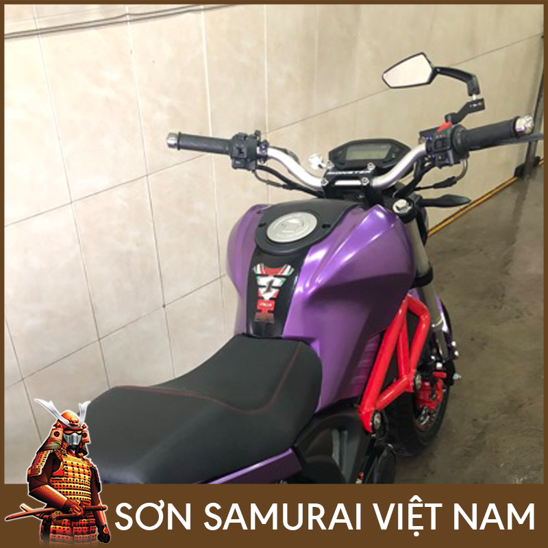 Sơn samurai tím - Combo màu tím ánh kim 1142 sơn xịt samurai
