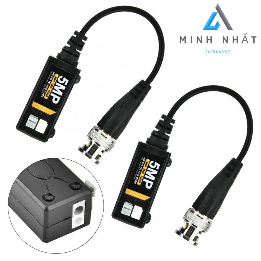 Video balun camera 5MP AHD/CVI/TVI chống nhiễu