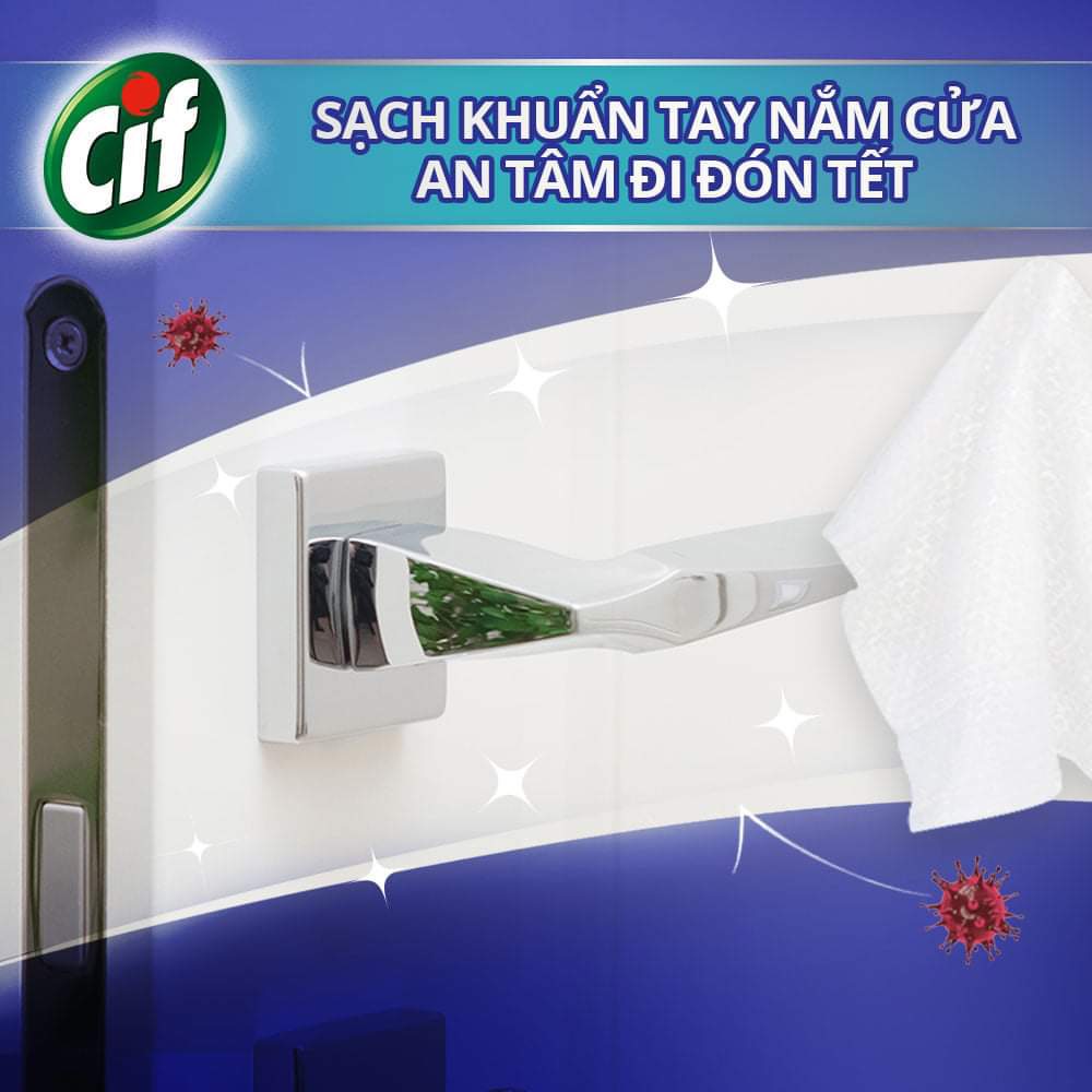 Khăn Ướt Lau Vật Dụng Cif Siêu Nhanh ( 24 miếng/ gói)