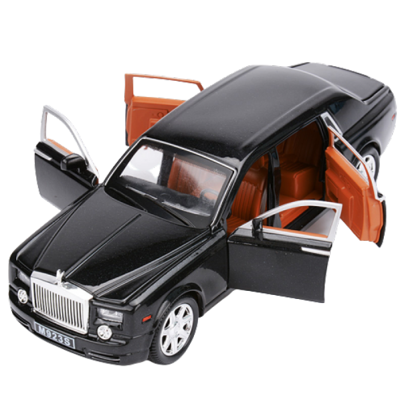 Xe mô hình tĩnh Rolls Royce Phantom tỉ lệ 1:24 XLG khung thép, sơn tĩnh điện màu Đen/Nâu đỏ
