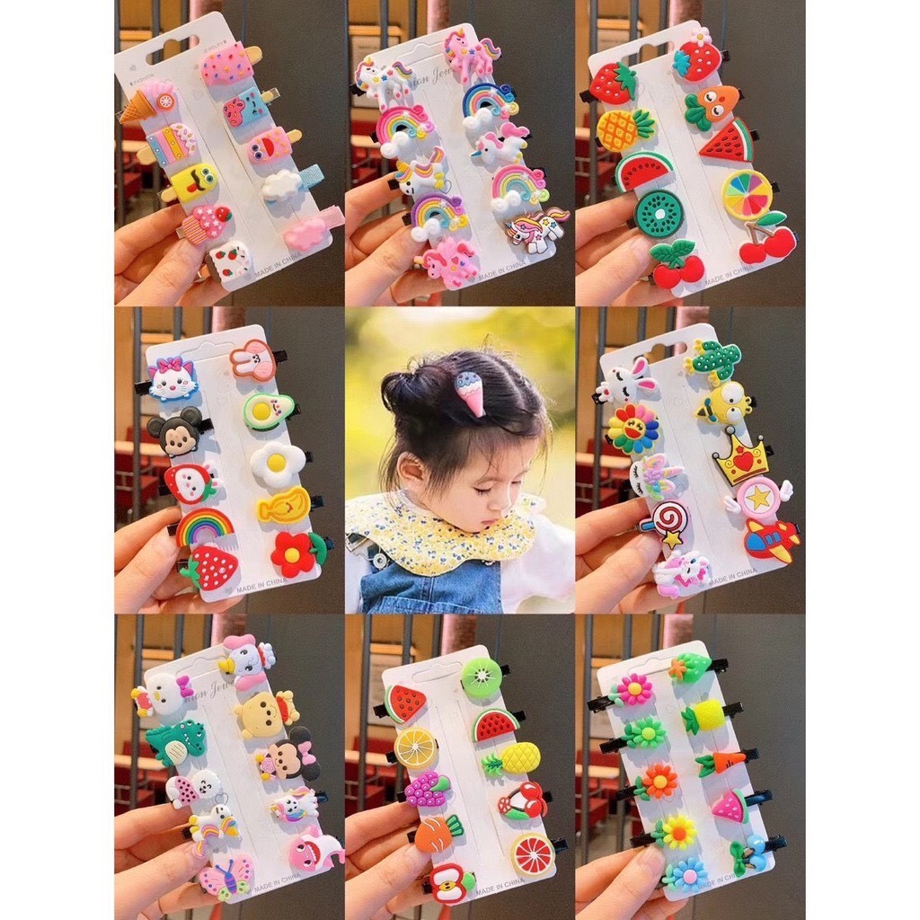 Sét 10 cặp tóc cho bé gái sành điệu