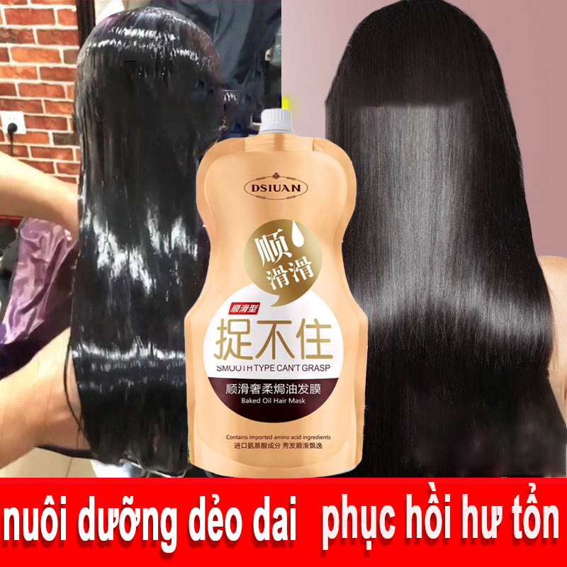 nhập khẩu Amino acid của Hàn Quốcphục hồi tóc khô và làm tóc dẻo dải, sáng bóngdẻo dai và dưỡng tóchương thơm thanh lịchchăm sóc tóc bằng kem ủ tóc500g kem ủ tóc glycerin, tóc deo dai nắm không được