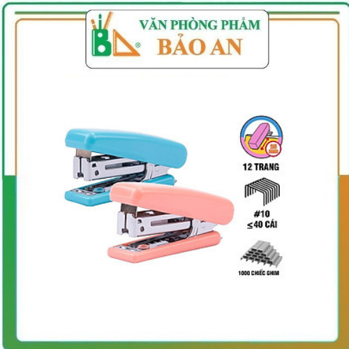 Dập ghim 10 Deli E0254 (Xanh, vàng, trắng, hồng)