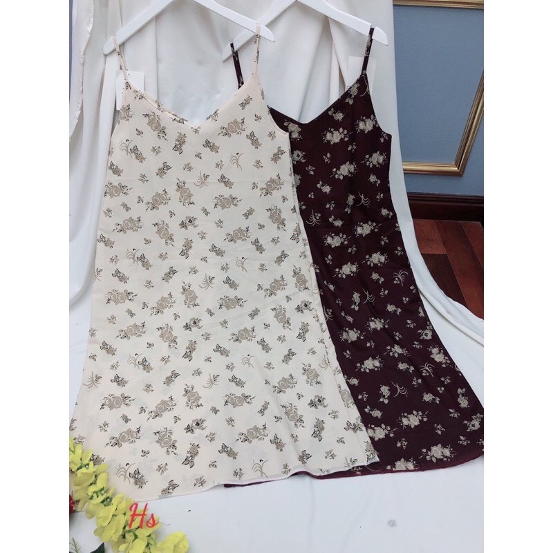 [FREESHIP + HOÀN TIỀN 50K] 🦋 Váy Nữ Hoa Chất Voan Dáng Dài 2 Màu 🦋