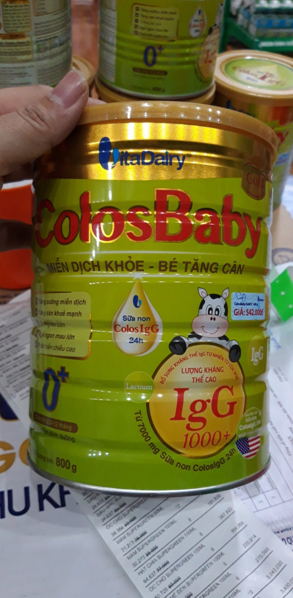 Sữa Bột ColosBaby Gold 0+ IgG 1000+ 800g (Miễn dịch khỏe, bé tăng cân)