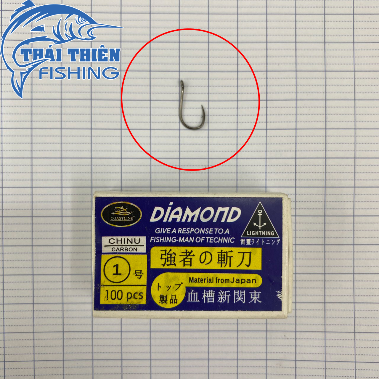 Lưỡi Câu Cá Chinu Carbon Coastline Diamond Hộp 100 Cái