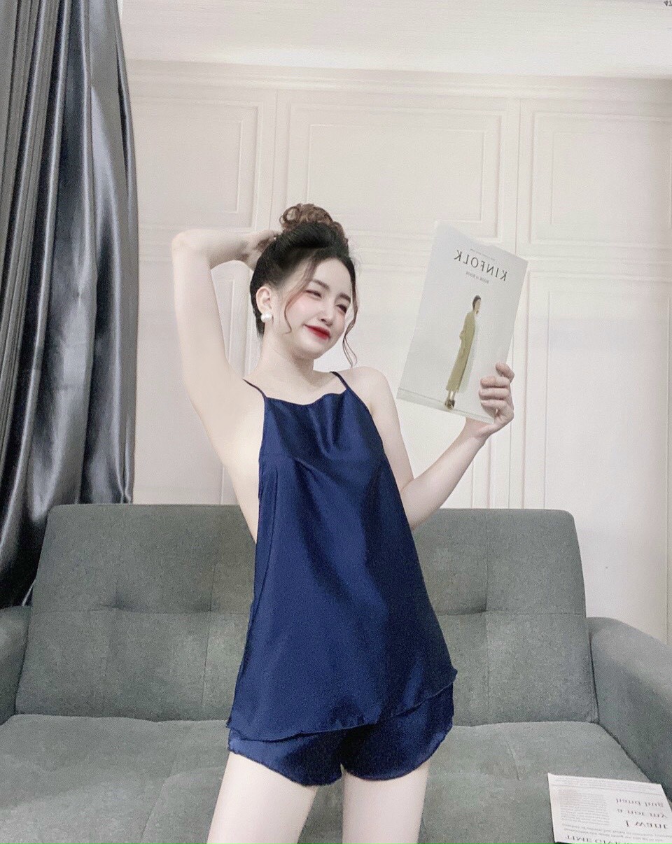 ĐỒ NGỦ NỮ SEXY HAI DÂY LỤA SATIN SIÊU MÁT
