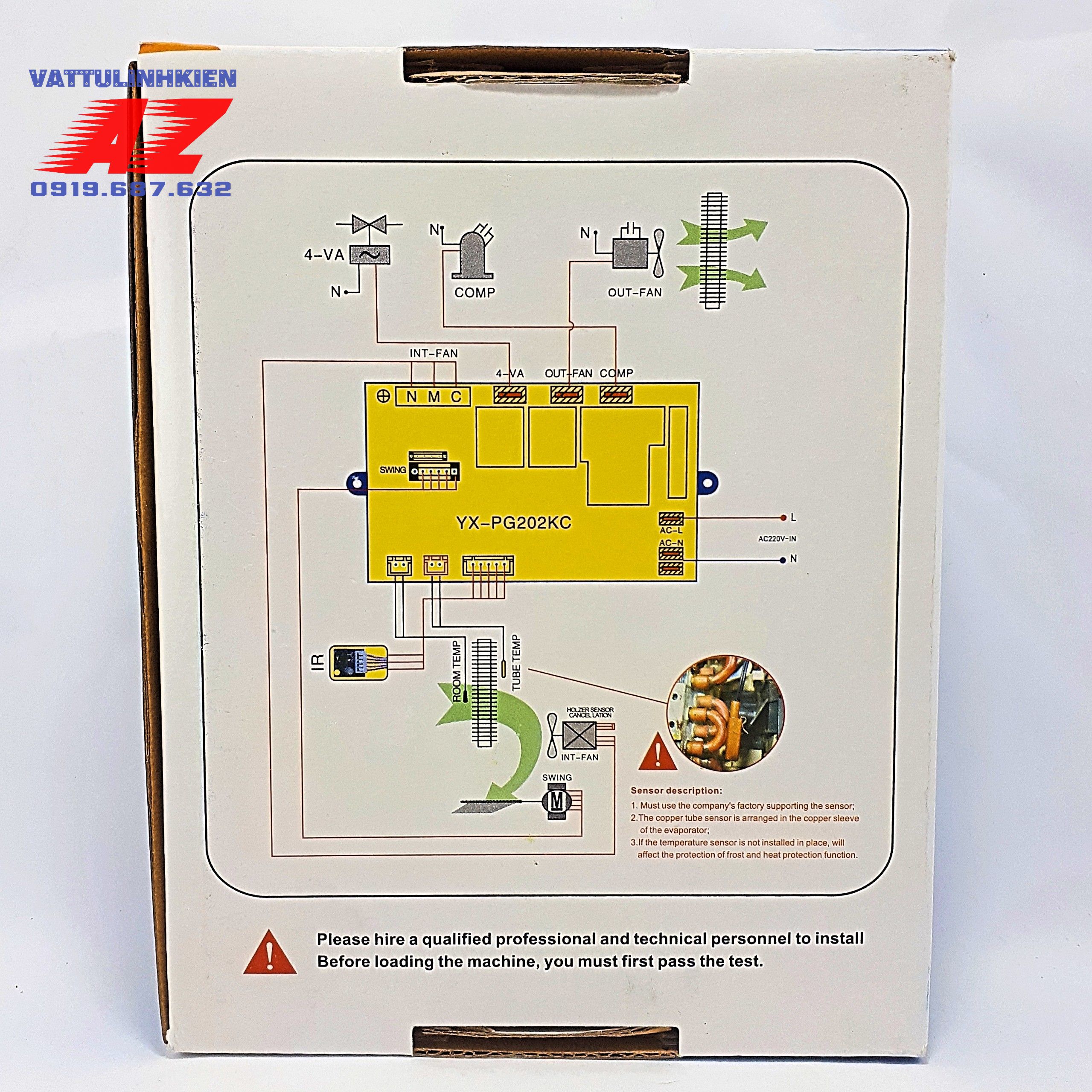 Board mạch điểu hòa đa năng 6 dây YX-PG202KC
