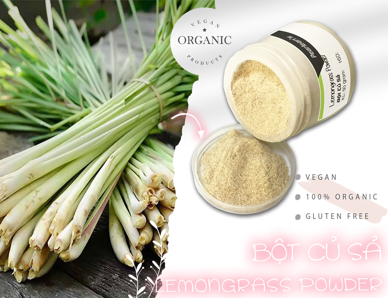 [HCM]BỘT SẢ - LEMONGRASS GROUND 30gr