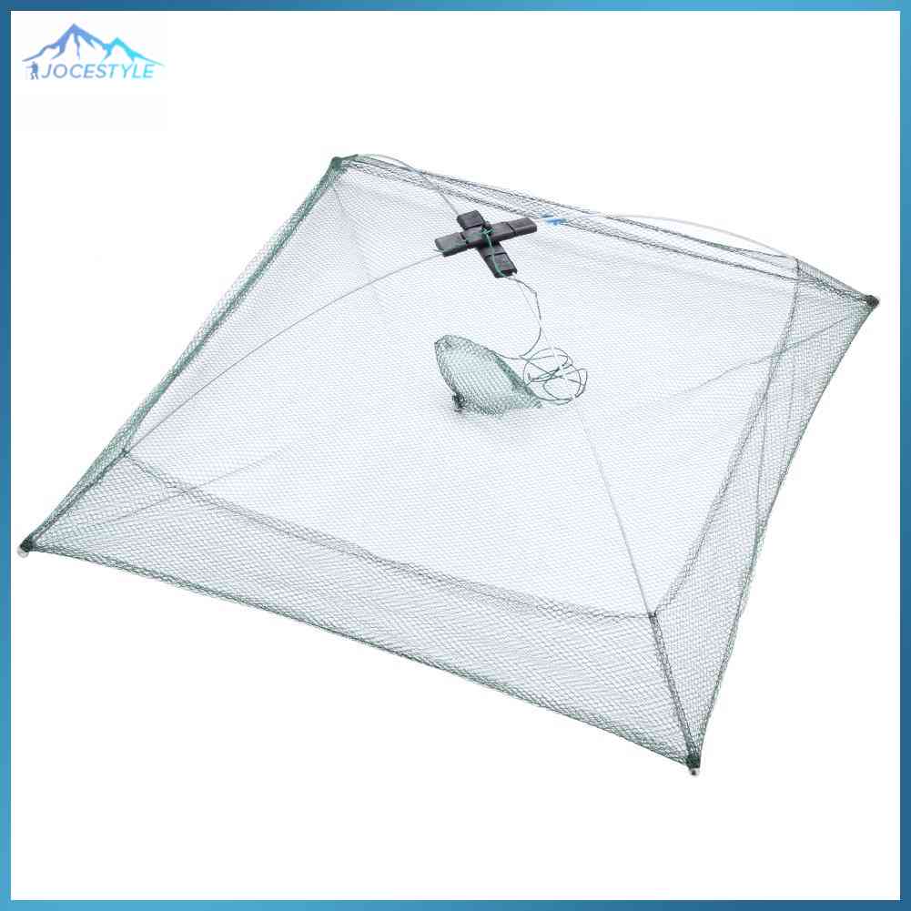 Portable Folding Square Fishing Net Fish Network Crab Shrimp Cage Mesh Trap