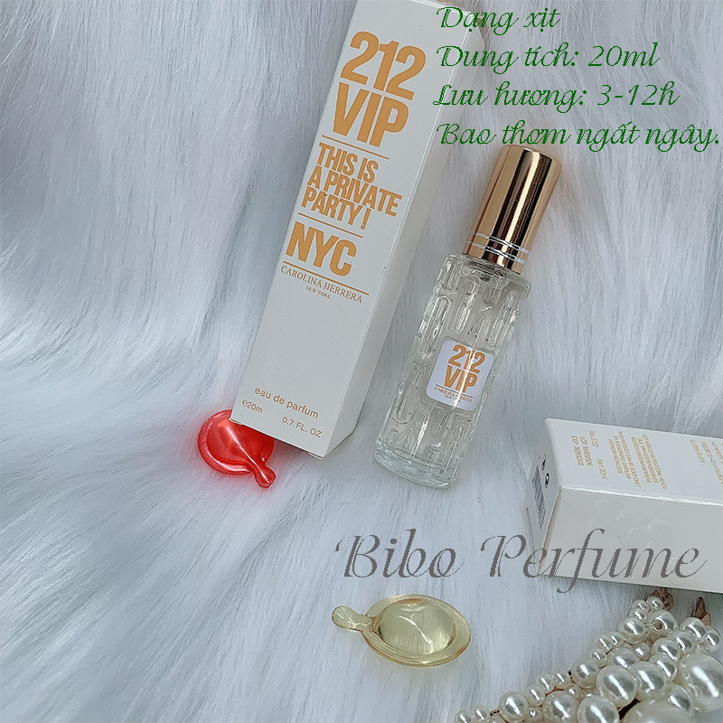 NƯỚC HOA NỮ MINI 20ML MÙI 212 VIP LƯU 3-12H