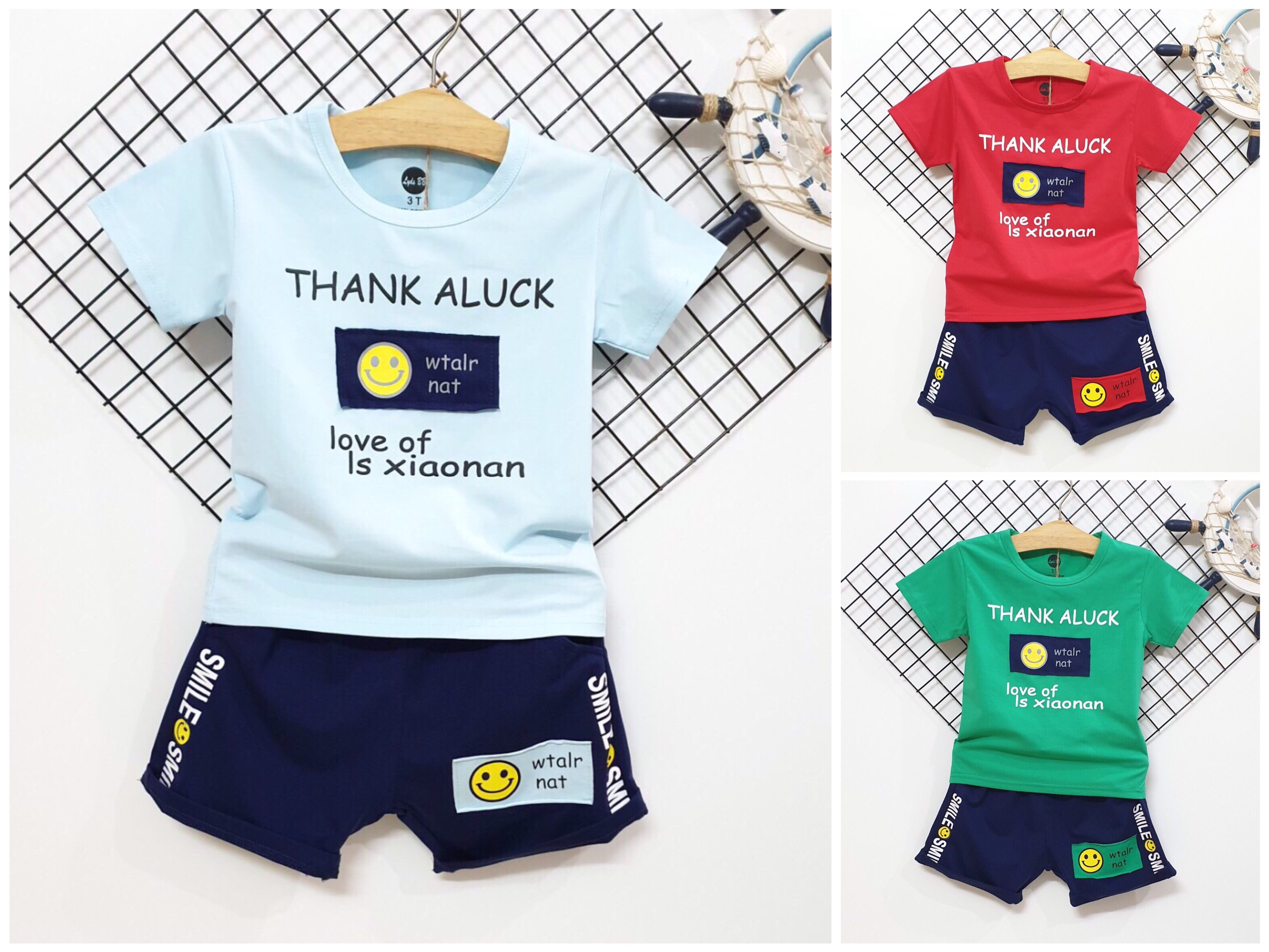 SÉT BỘ THUN BÉ TRAI THANK ALUCK