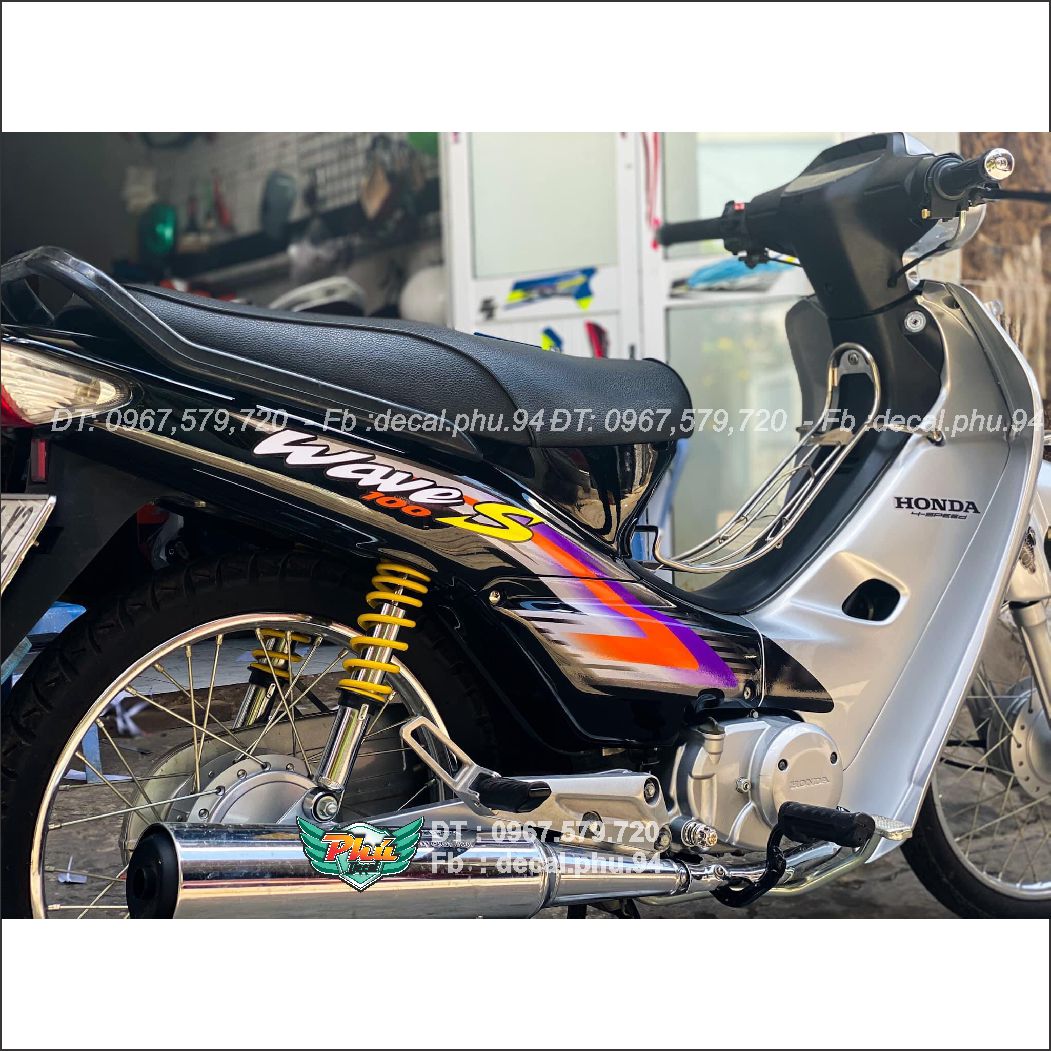 Tem rời Wave nhỏ bạc đen