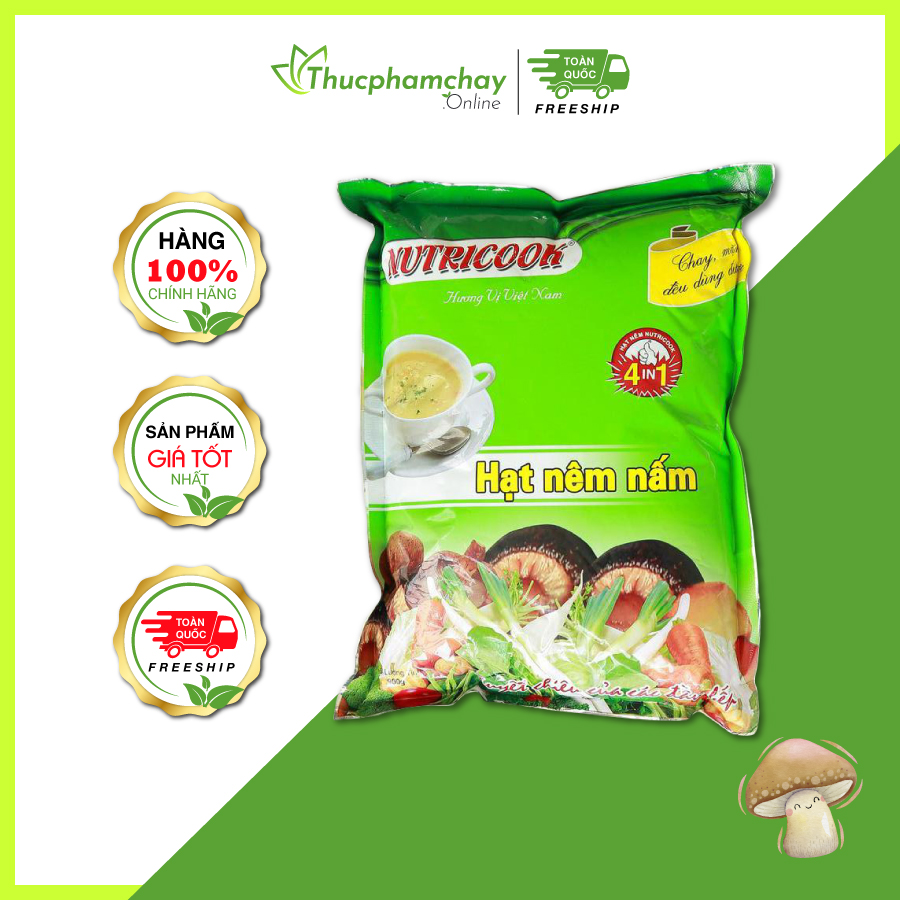 Hạt nêm chay nấm hương nutricook 900g