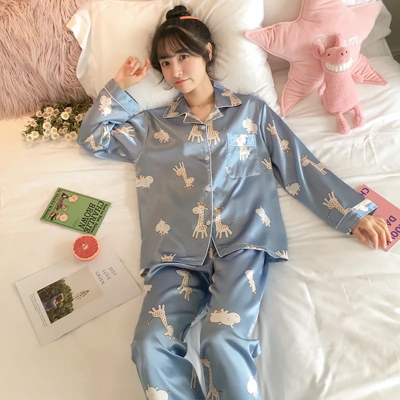 [ORDER] ĐỒ NGỦ PIJAMA MÙA HÈ LỤA NGẮN TAY HÀN QUỐC