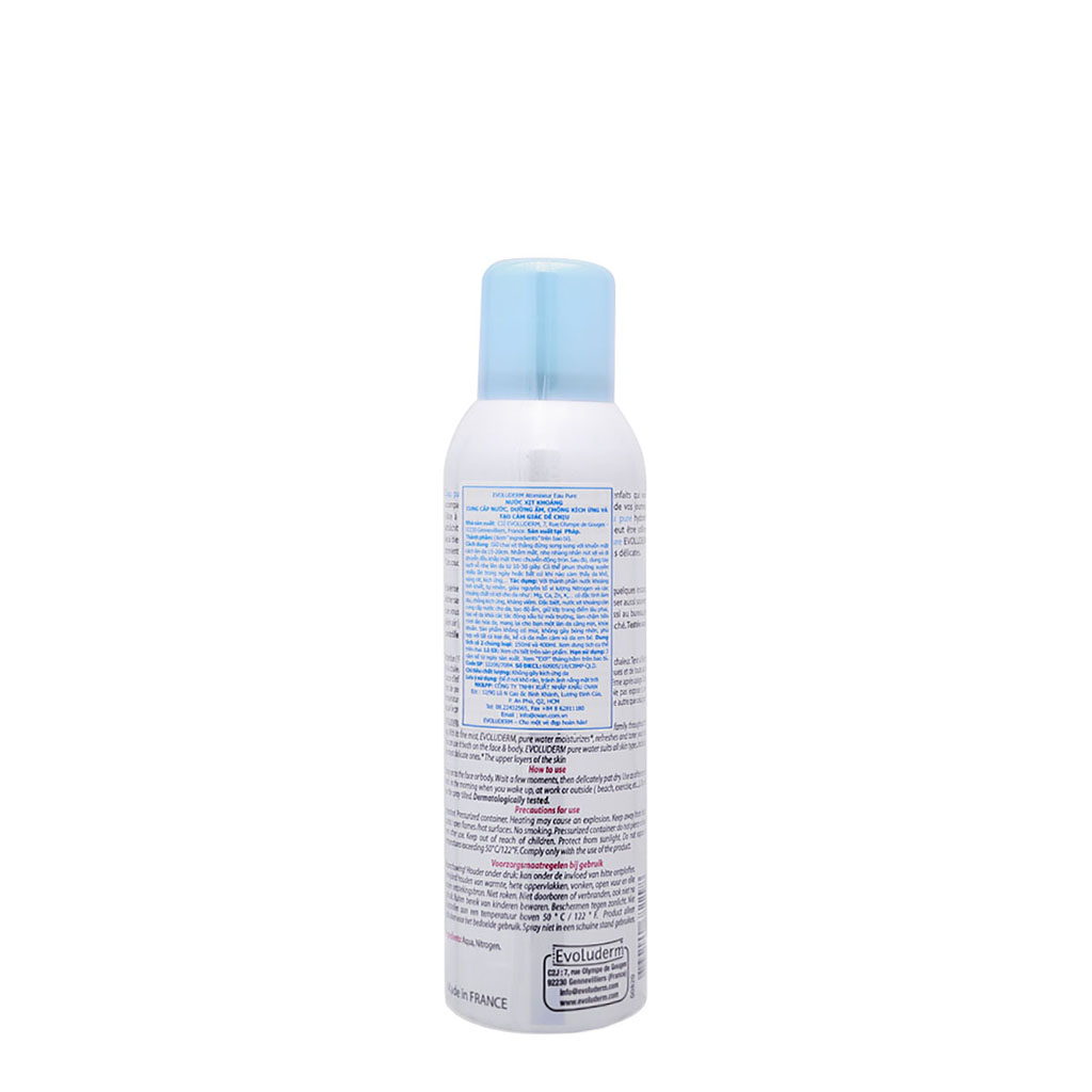 Xịt Khoáng Dưỡng Da Evoluderm Eau Pure 150ml