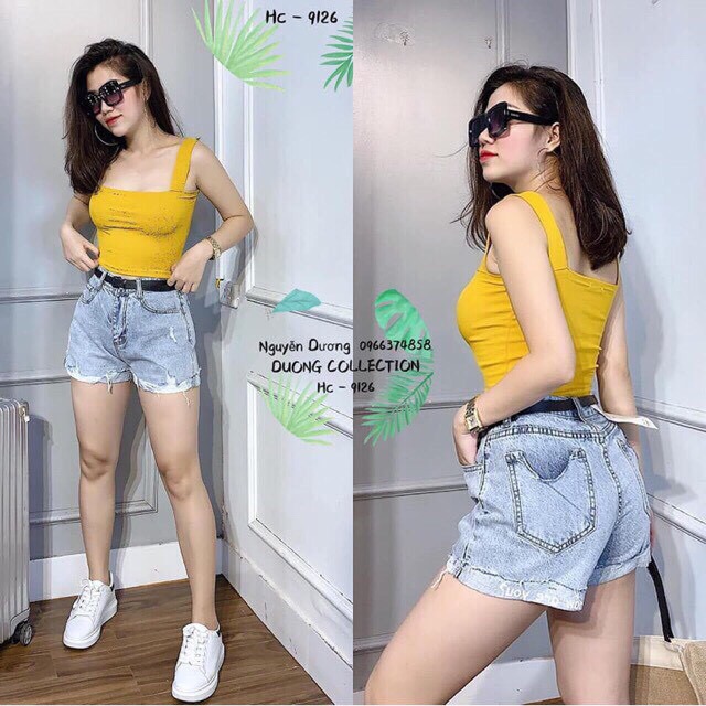 Áo 2 Dây Bản To Dáng Croptop