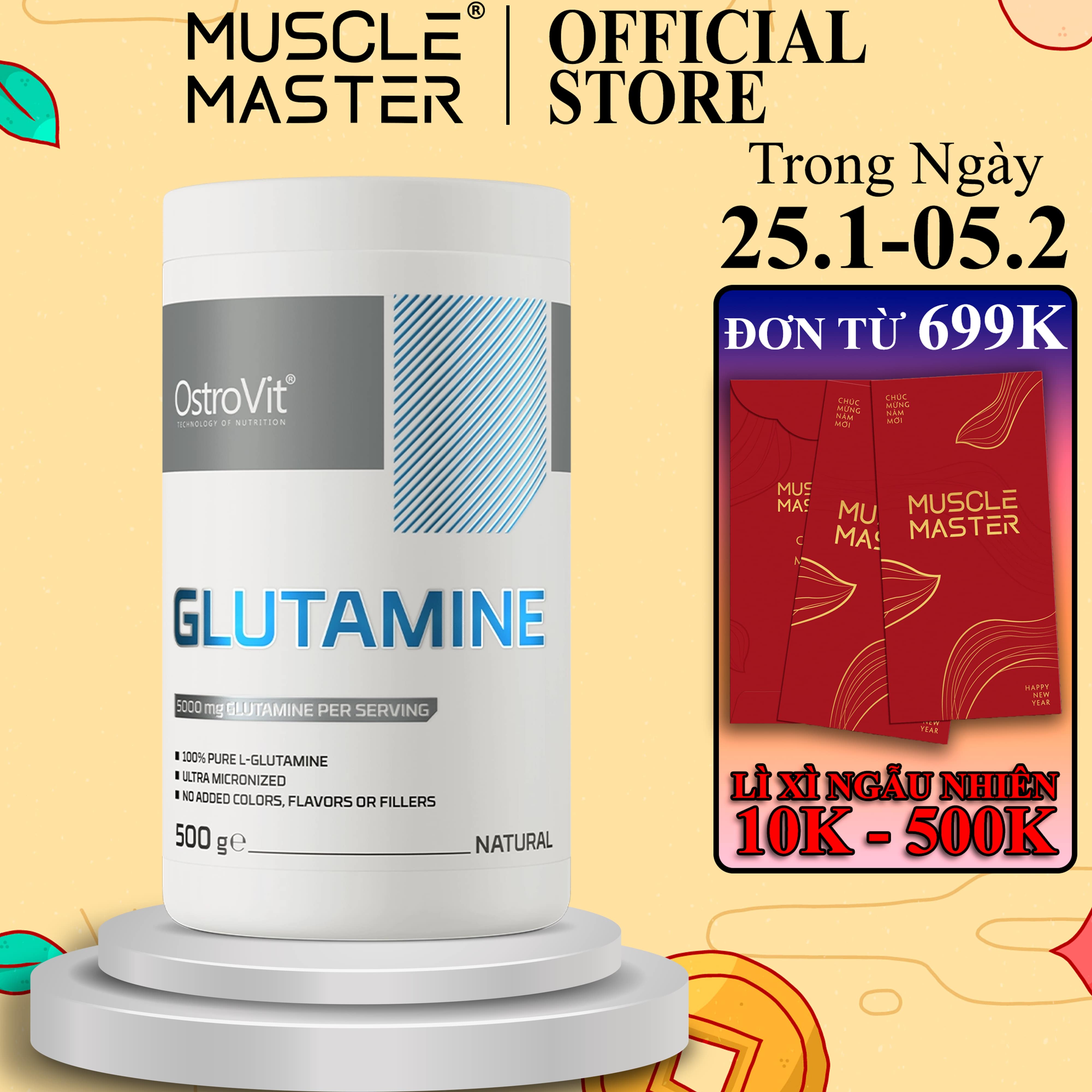 [HCM]Thực Phẩm Bổ Sung Ostrovit Glutamine 500g