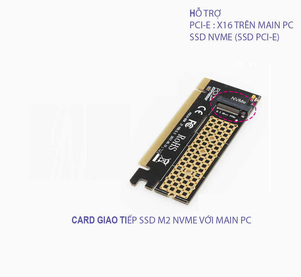 [HCM]Card chuyển đổi PCI-E - X4 - X16 sang SSD M.2 NVMe (M2 PCI-E)