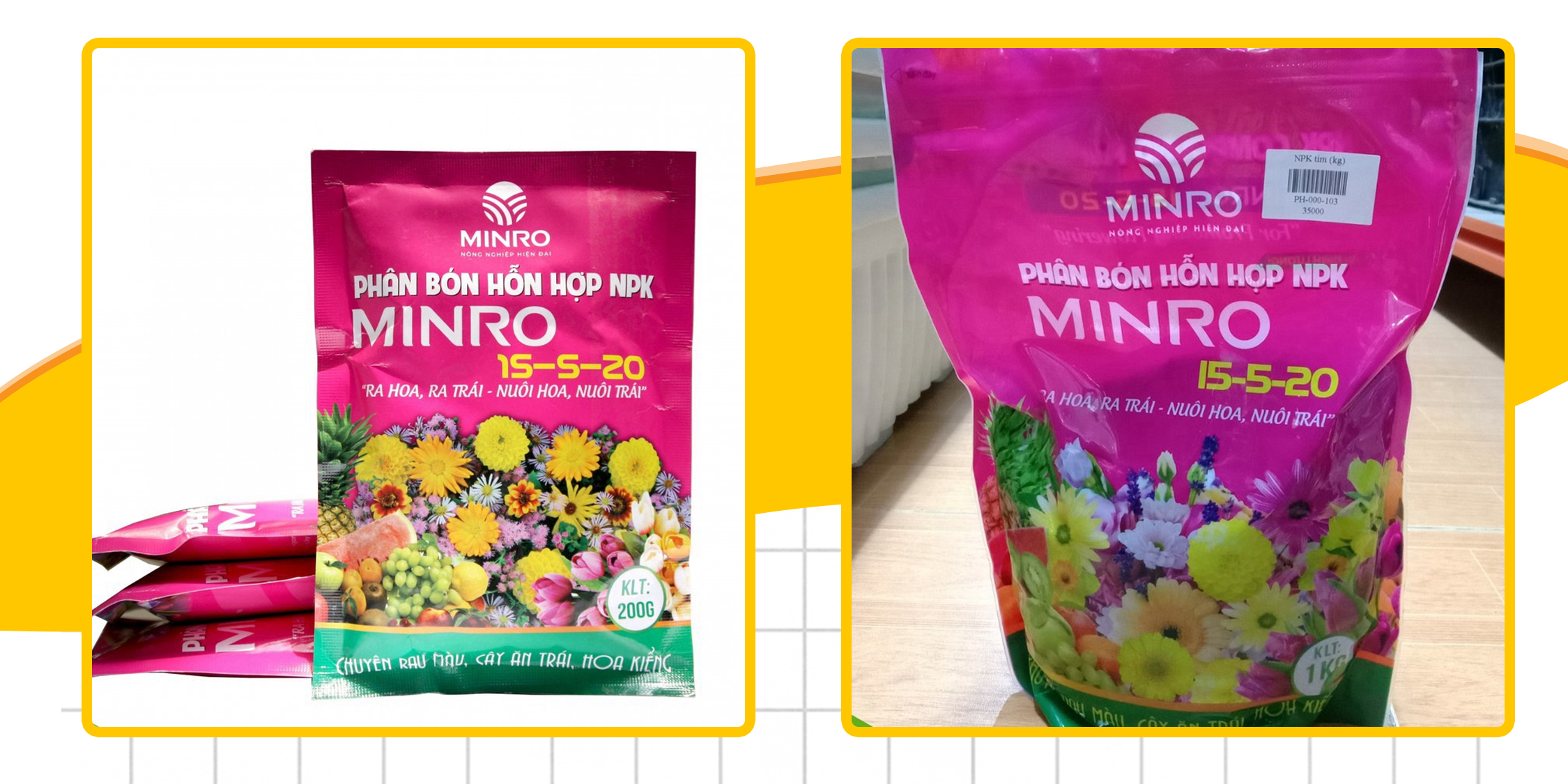Phân Bón NPK Hỗ Trợ Ra Hoa, Ra Trái, Nuôi Hoa, Nuôi Trái Lavamix (Gói 200gr) -Nông Sản Vàng