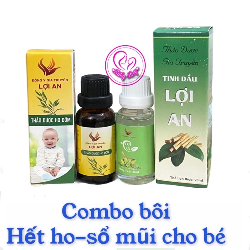 [ HOÀN TIỀN 10% ]Combo bôi sổ mũi và ho đờm Lợi An an toàn cho cả trẻ sơ sinh